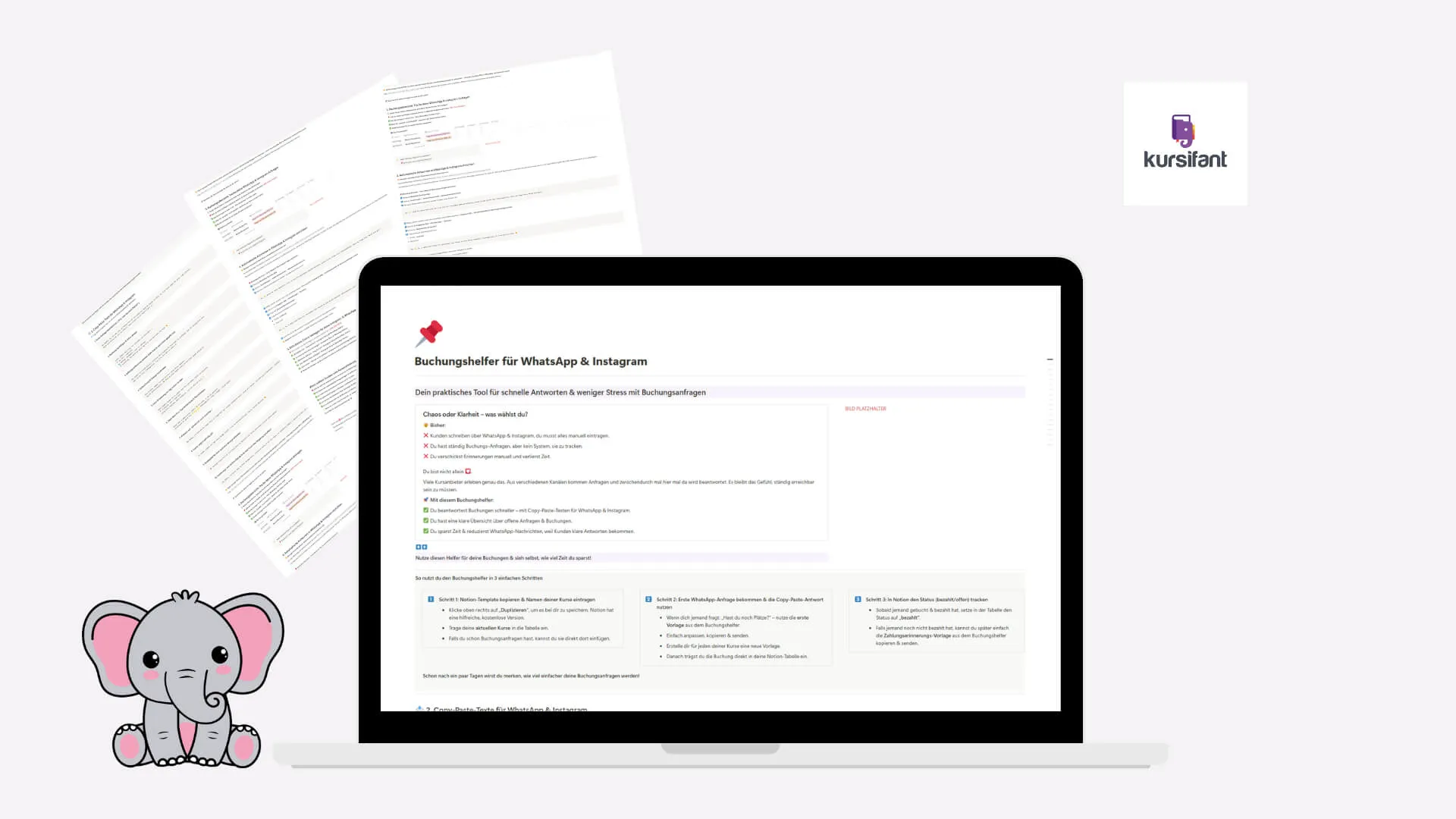 Notion Buchungshelfer für WhatsApp & Instagram