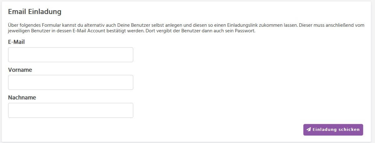 In das Buchungsportal kursifant können deine Kunden auch manuell eingeladen werden