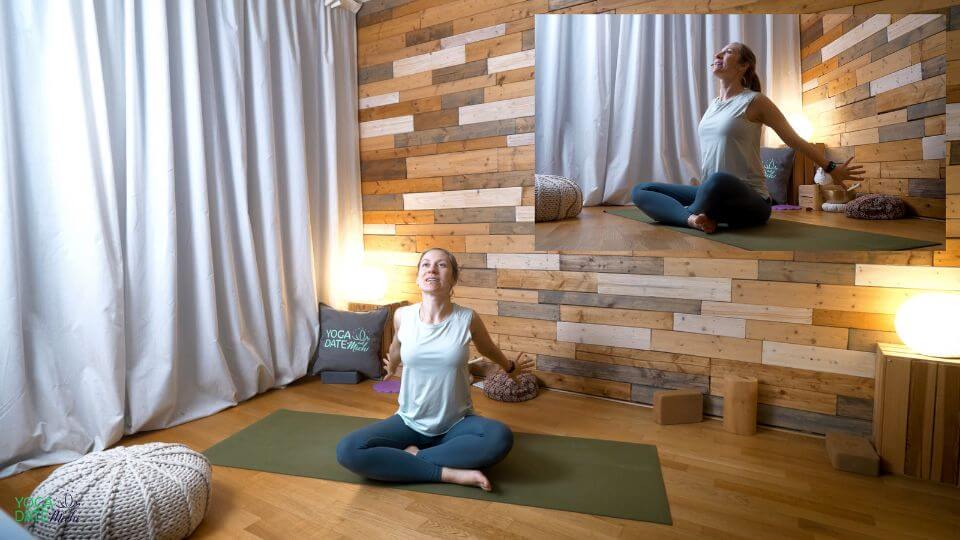 2 verschiedene Perspektiven im Onlineyoga