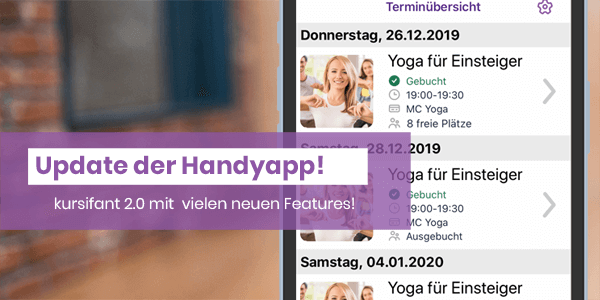 kursifant Kursanmeldeapp wird auf 2.0 geupdatet