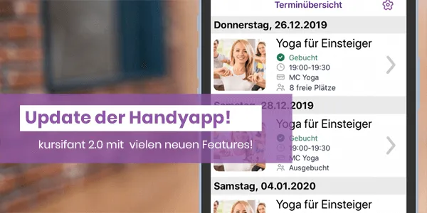 kursifant Kursanmeldeapp wird auf 2.0 geupdatet